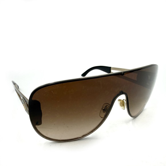 Versace 2166 Shield Sunglasses Medusa Gold Metal Frame - Picture 2 of 11